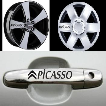 Cıtroen Picasso Kapı Kolu Jant Sticker (10 Adet)