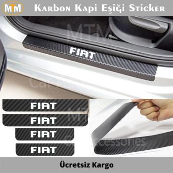 Fiat Karbon Kapı Eşiği Sticker (4 Adet)