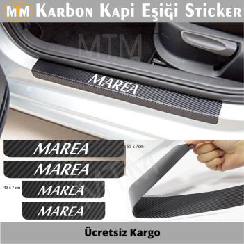 Fiat Marea Karbon Kapı Eşiği Sticker (4 Adet)