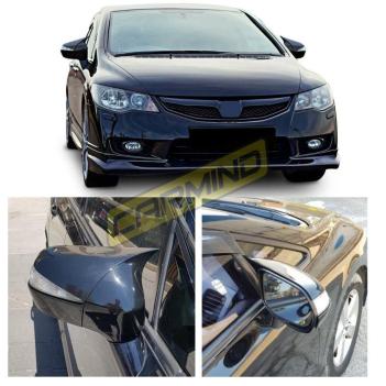 Honda Civic FD6 Uyumlu Batman Yarasa Ayna Kapağı Piano Black 2006-2011