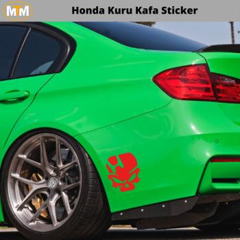 Honda Kuru Kafa Oto Sticker