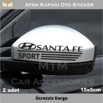 Hyundai Santa Fe Ayna Kapağı Oto Sticker (2 Adet)