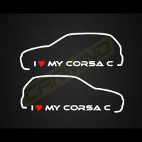 I Love My Corsa C Sticker