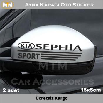 Kia Sephia Ayna Kapağı Oto Sticker (2 Adet)