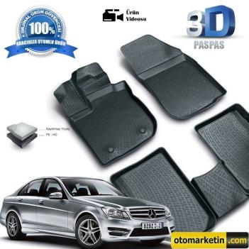 Mercedes C SERİSİ W204 3D Havuzlu Paspas
