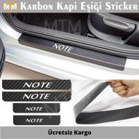 Nissan Note Karbon Kapı Eşiği Sticker (4 Adet)