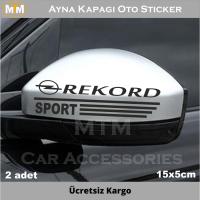 Opel Rekord Ayna Kapağı Oto Sticker (2 Adet)