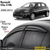 Renault Clio 3 HB Mugen Cam Rüzgarlığı 2006-2012