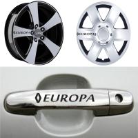 Renault Europa Kapı Kolu Jant Sticker (10 Adet)