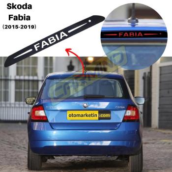 Skoda Fabia Karbon Arka Fren Stop Lambası Sticker 2016-2018