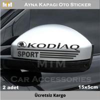 Skoda Kodiaq  Ayna Kapağı Oto Sticker (2 Adet)