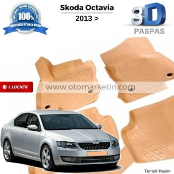 Skoda Octavia 3D Havuzlu Bej Paspas 2013 Sonrası