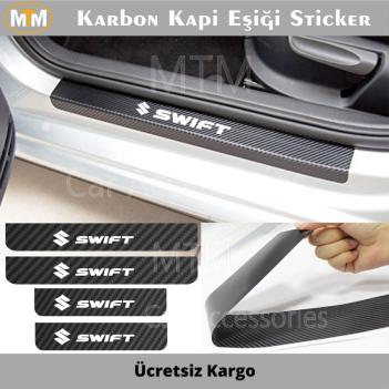 Suzuki Swift Karbon Kapı Eşiği Sticker (4 Adet)