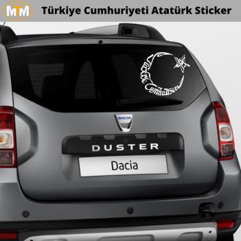 Türkiye Cumhuriyeti Atatürk Oto Sticker