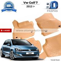 Volkswagen Golf 7 3D Bej Havuzlu Paspas