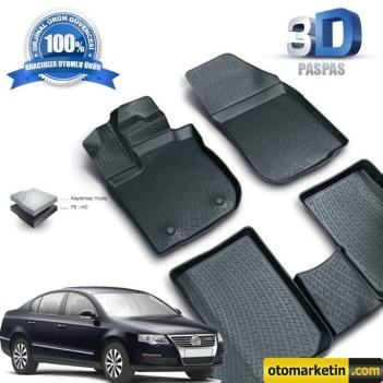 Volkswagen Passat B6 3D Havuzlu Paspas 2005-2010