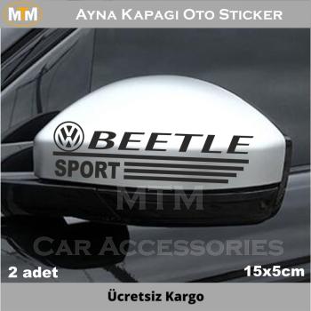 Volkswagen Beetle Ayna Kapağı Oto Sticker (2 Adet)