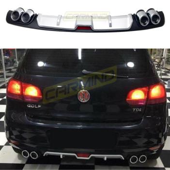 Volkswagen Golf 6 Çift Egzoz Görünümlü Difüzör Gri