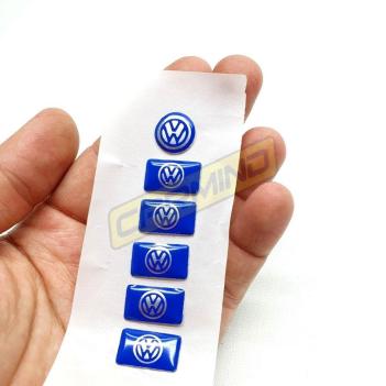 Volkswagen Jant Direksiyon Vites Sticker Set Mavi