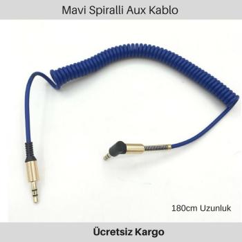 Aux Stereo Mavi Akordiyon Kablo 150 cm