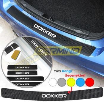 Dacia Dokker Karbon Kapı ve Tampon Eşiği Sticker Set