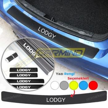 Dacia Lodgy Karbon Kapı ve Tampon Eşiği Sticker Set