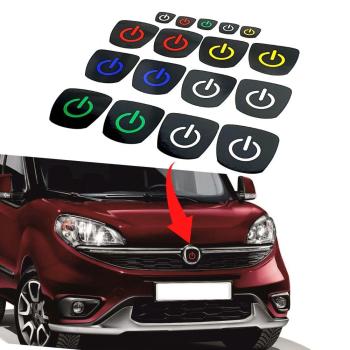 Fiat Doblo Logo İçi Power Buton Sticker 3 lü Set