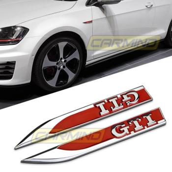 Volkswagen GTI Metal Yan Çamurluk Logosu Kırmızı