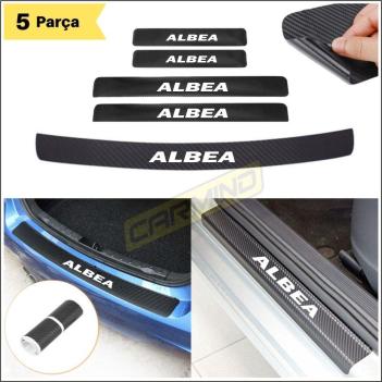 Fiat Albea Bagaj ve Kapı Eşiği Karbon Sticker Set