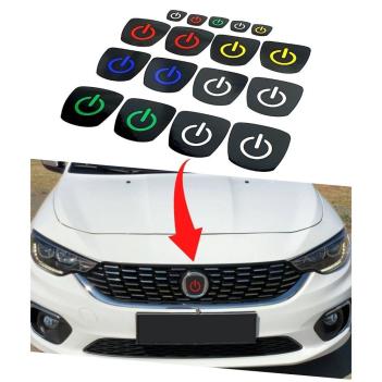 Fiat Egea HB Logo İçi Power Buton Sticker 3 lü Set