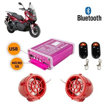 Motosiklet Alarm Seti Bluetooth Müzik Sistemi Mp3 Çalar