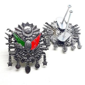 Osmanlı Metal Panjur Arması Vidalı Gümüş Renk