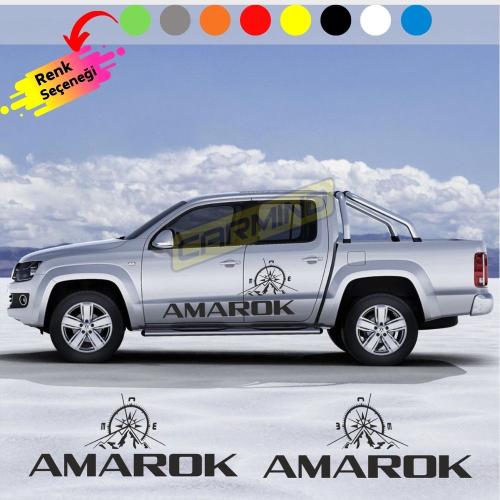 Volksvagen Amarok Pusula Off Road Oto Sticker Set