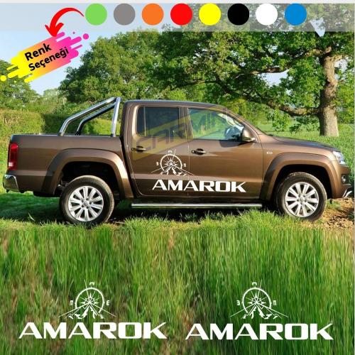 Volksvagen Amarok Pusula Off Road Oto Sticker Set