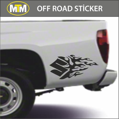 4x4 Off Road Suzuki Alevli Oto Sticker