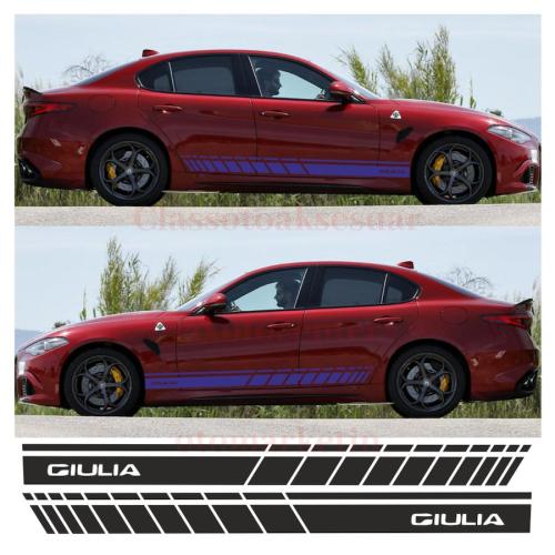 Alfa Romeo Giulia Yan Şerit Oto Sticker