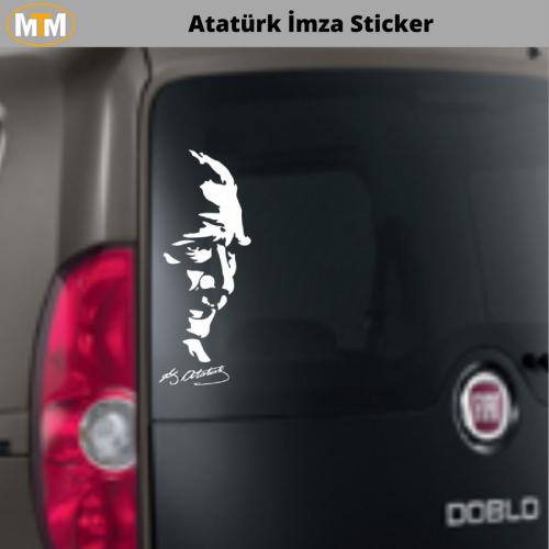 Atatürk İmza Oto Sticker