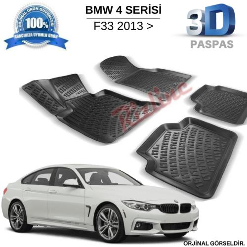 Bmw 4 Serisi F33 3D Havuzlu Paspas