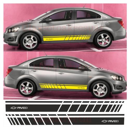 Chevrolet Aveo Yan Şerit Oto Sticker