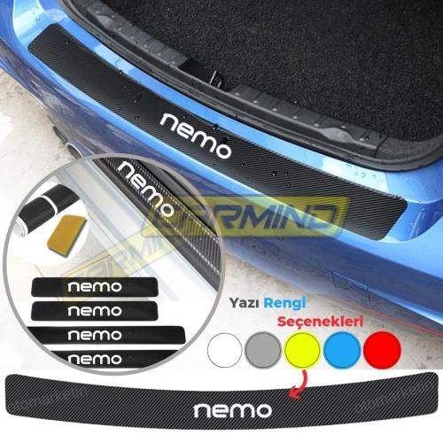 Citroen Nemo Karbon Kapı ve Tampon Eşiği Sticker Set