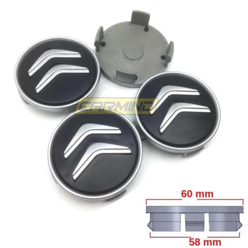 Citroen Siyah Jant Göbeği 58mm