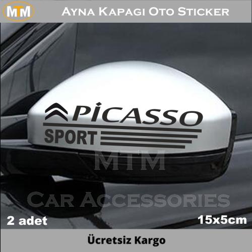 Citroen Picasso Ayna Kapağı Oto Sticker (2 Adet)