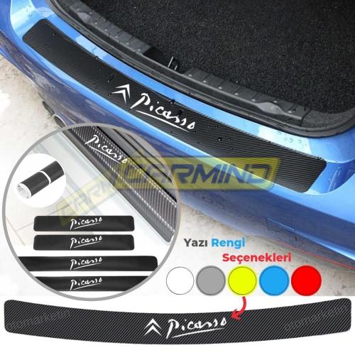 Citroen Picasso Karbon Kapı ve Tampon Eşiği Sticker Set
