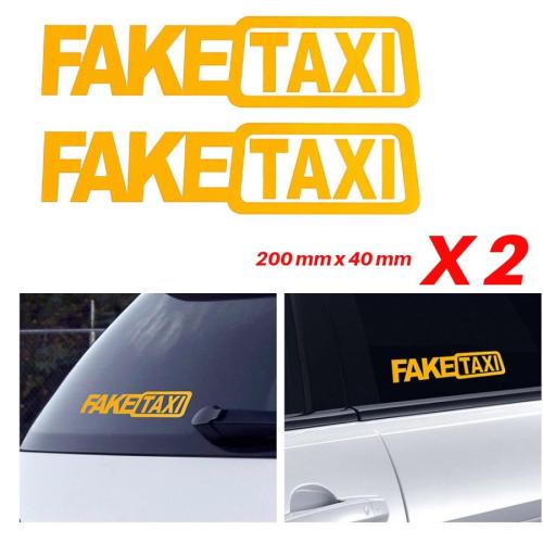 Fake Taxi Oto Sticker (2 Adet)