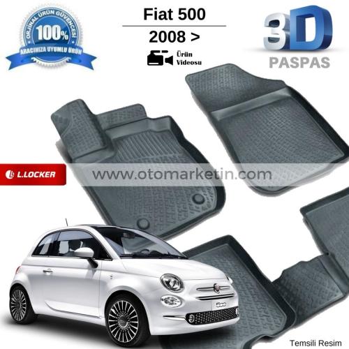 Fiat 500 3D Havuzlu Paspas