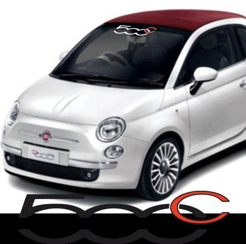 Fiat 500C Ön Cam Oto Sticker