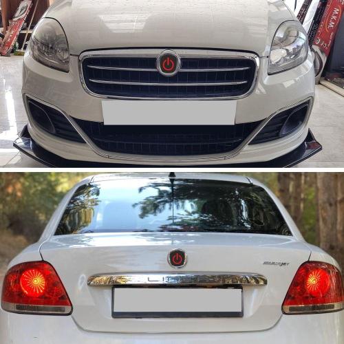 Fiat Linea Logo İçi Power Buton Sticker 3 lü Set