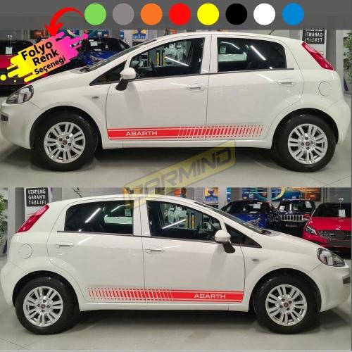 Fiat Punto Abarth Yan Şerit Sticker