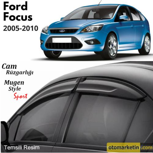 Ford Focus 2 HB Mugen Cam Rüzgarlığı 2005-2010