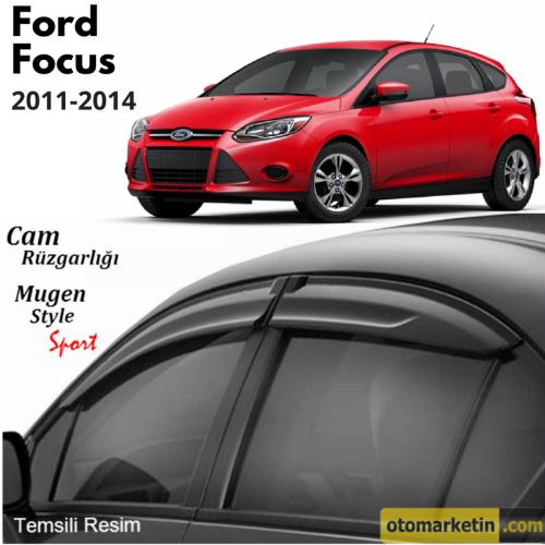 Ford Focus 3 HB Mugen Cam Rüzgarlığı 2011-2014
